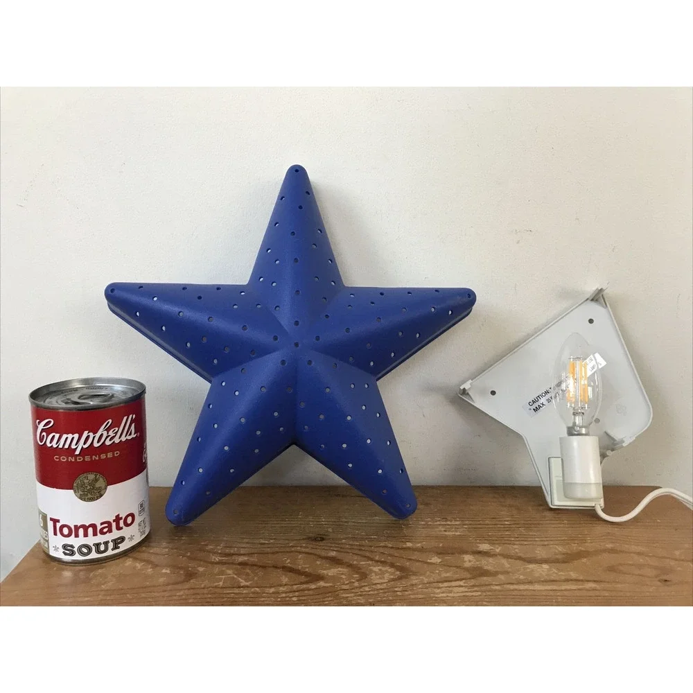 IKEA Smila Dark Blue Star Stjarna Wall Kids Room Lamp Light 10.75“